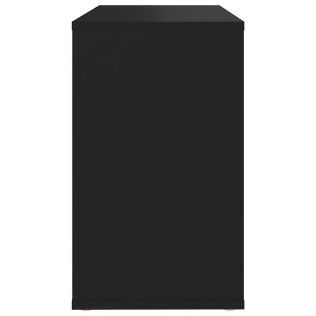 vidaXL Bijzetkast 60x30x50 cm bewerkt hout zwart