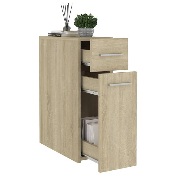 vidaXL Apothekerskast 20x45,5x60 cm bewerkt hout sonoma eikenkleurig