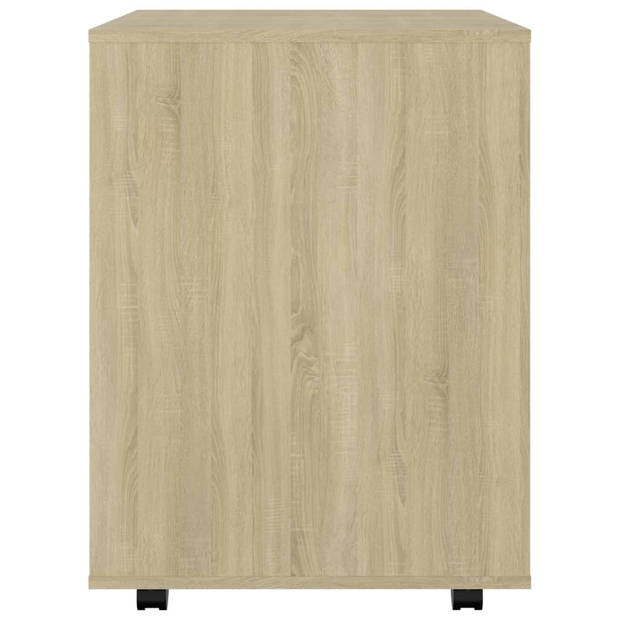 vidaXL Rolkast 60x53x72 cm bewerkt hout sonoma eikenkleurig