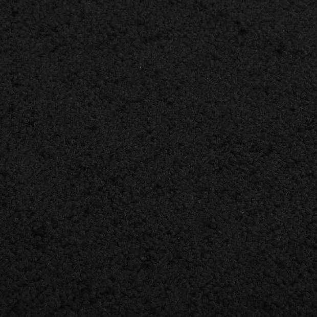 The Living Store Deurmat - 40 x 60 cm - zwart - 100% PP gedraaide heatset - vinyl