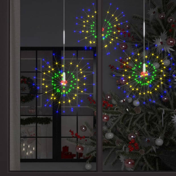 vidaXL Kerstverlichting vuurwerk 140 LED's buiten 20 cm meerkleurig