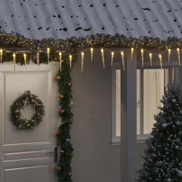 vidaXL Kerstverlichting ijspegel met 40 LED's acryl warmwit