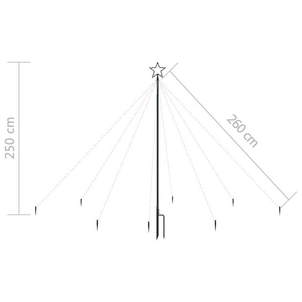 vidaXL Kerstboomverlichting 400 LED's binnen/buiten 2,5 m meerkleurig