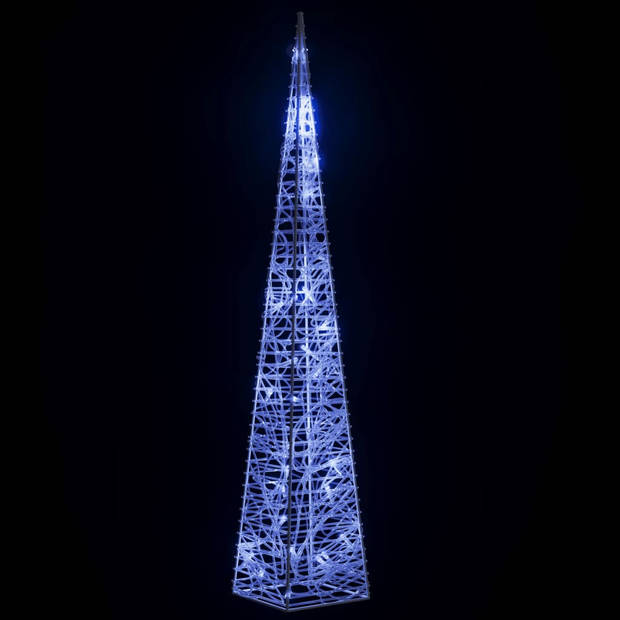 The Living Store Decoratieve Lichtkegel - LED - Blauw - Acryl - 10x10x60 cm - IP44
