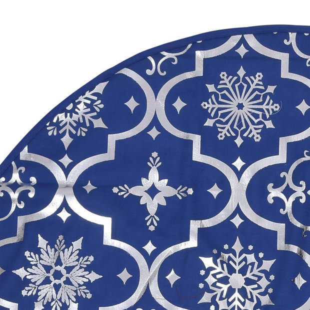 vidaXL Kerstboomrok luxe met sok 150 cm stof blauw