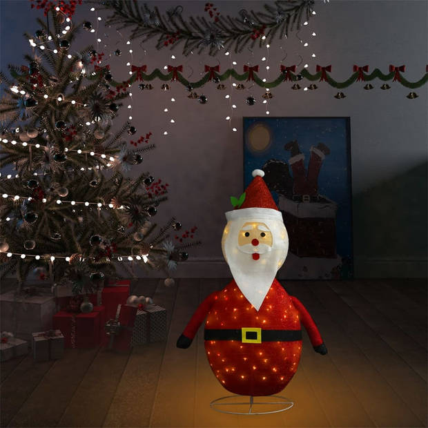 The Living Store Kerstman Rood - Kerstdecoratie - 90 cm - Met 80 LEDs - 8 lichteffecten - Waterdicht