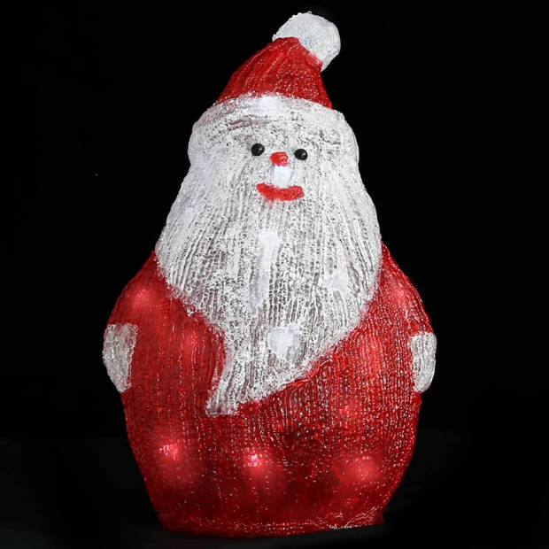 vidaXL Kerstfiguur kerstman LED binnen en buiten 28 cm acryl