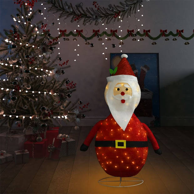 The Living Store Kerstman LED Decoratie - 120 cm hoog - 8 lichteffecten - Rood