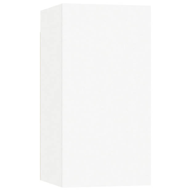 The Living Store Televisiemeubelset Hangend - Spaanplaat - Wit - 30.5 x 30 x 30 cm - 100 x 30 x 30 cm - 30.5 x 30 x 90