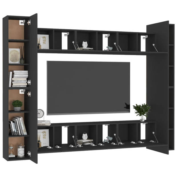 The Living Store Televisiekast - Tv-meubel 60 x 30 x 30 cm - Zwart spaanplaat