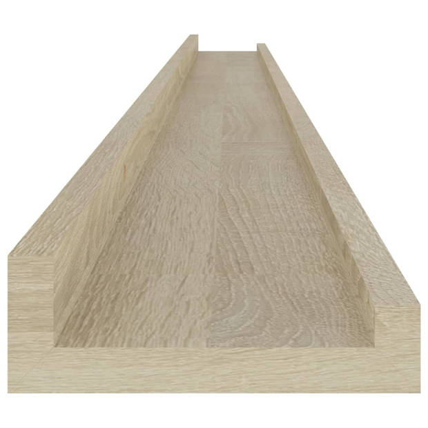 vidaXL Wandschappen 2 st 115x9x3 cm sonoma eikenkleurig