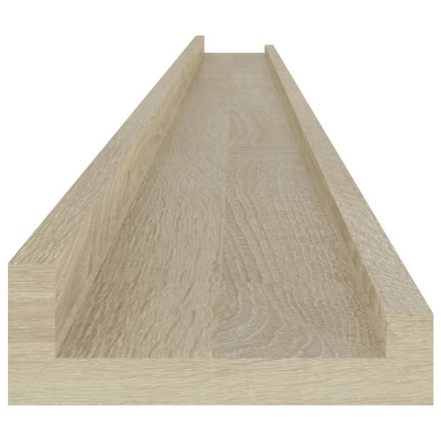 vidaXL Wandschappen 4 st 115x9x3 cm sonoma eikenkleurig