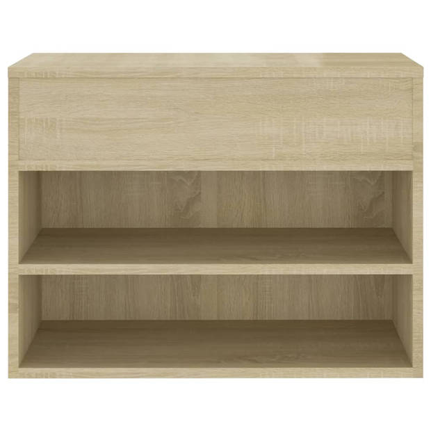 vidaXL Schoenenbank 60x30x45 cm bewerkt hout sonoma eikenkleurig