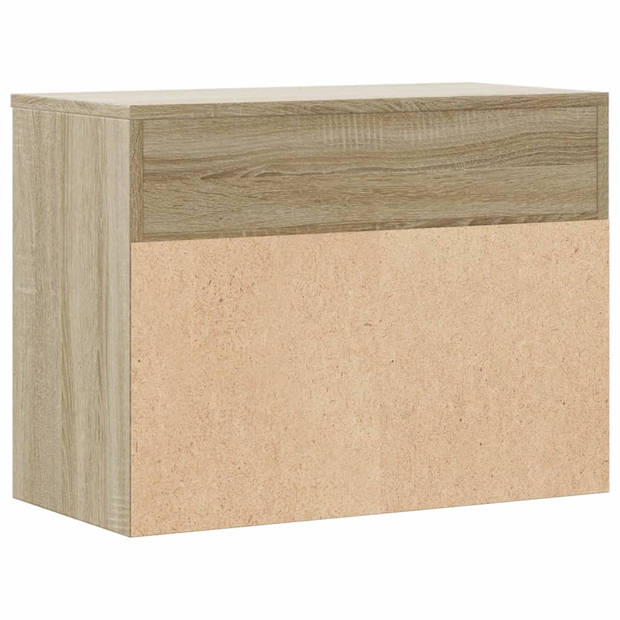 vidaXL Schoenenbank 60x30x45 cm bewerkt hout sonoma eikenkleurig