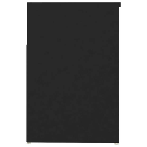 The Living Store Opbergbank - 80 x 30 x 45 cm - zwart - spaanplaat