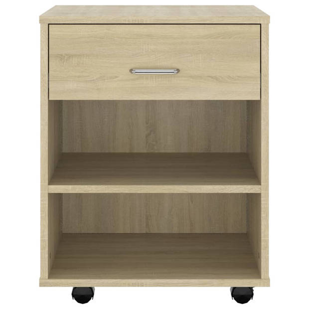 vidaXL Rolkast 46x36x59 cm bewerkt hout sonoma eikenkleurig