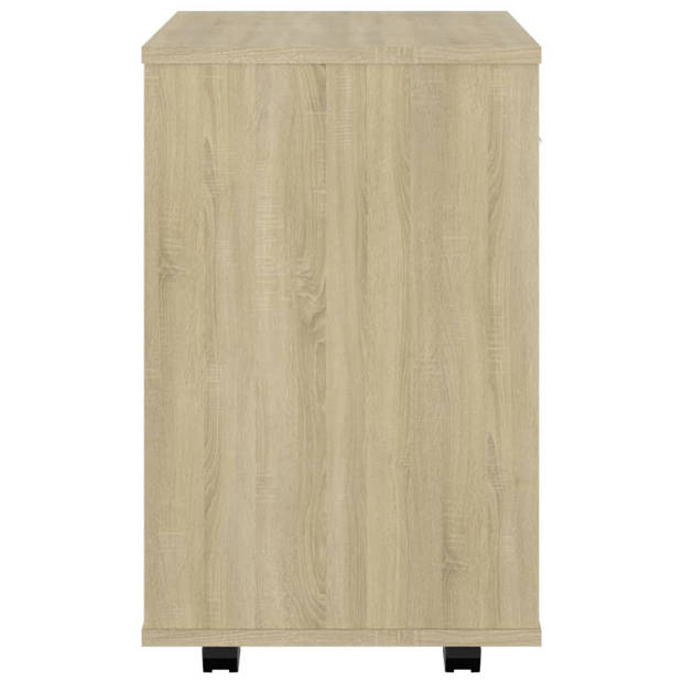 vidaXL Rolkast 46x36x59 cm bewerkt hout sonoma eikenkleurig