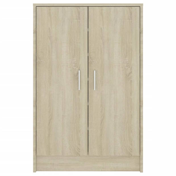 vidaXL Schoenenkast 60x35x92 cm bewerkt hout sonoma eikenkleurig