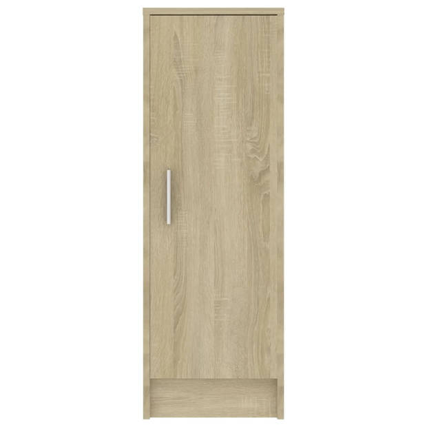 The Living Store Schoenenkast Sonoma Eiken - 32 x 35 x 92 cm - 6 planken