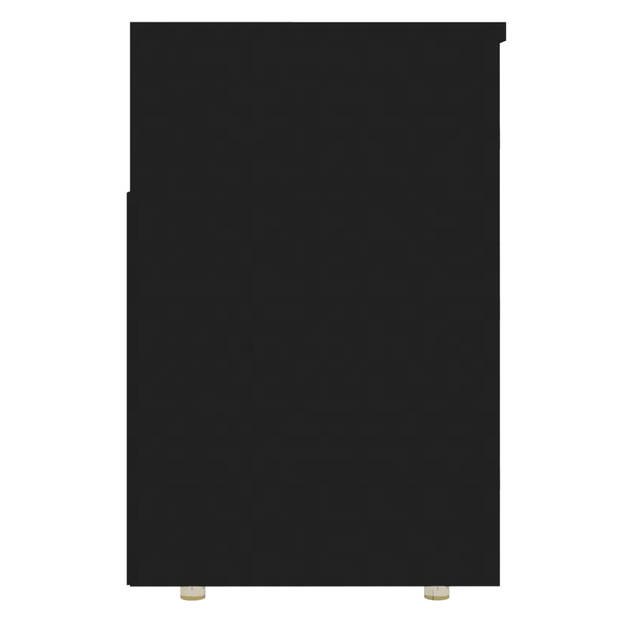 vidaXL Schoenenbank 105x30x45 cm bewerkt hout zwart