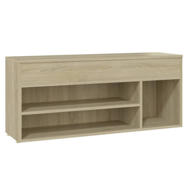 vidaXL Schoenbank 105x30x45 cm spaanplaat sonoma eikenkleurig