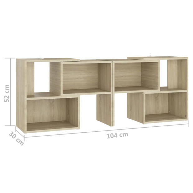 vidaXL Tv-meubel 104x30x52 cm bewerkt hout sonoma eikenkleurig