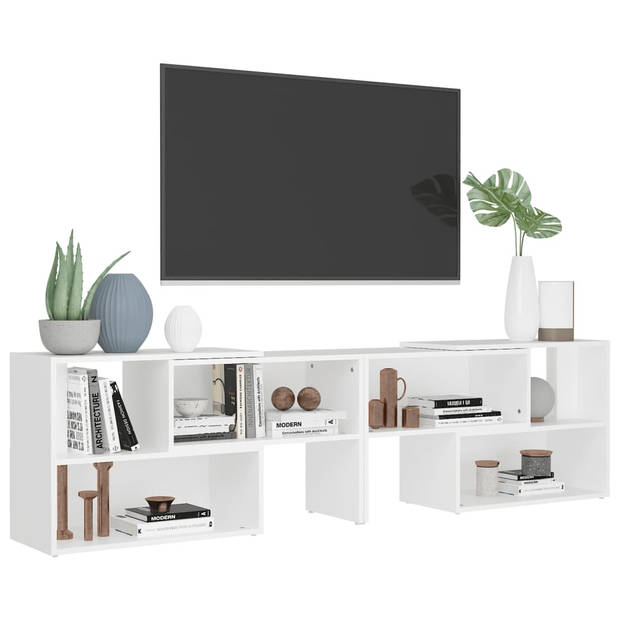 vidaXL Tv-meubel 149x30x52 cm bewerkt hout wit