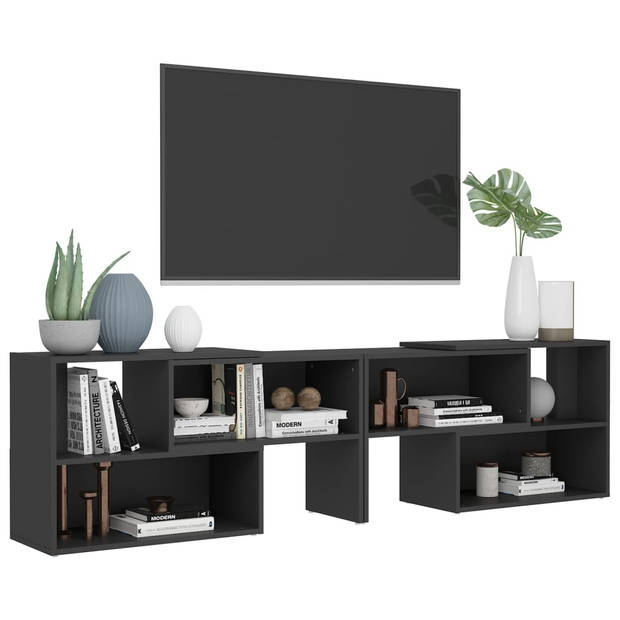 vidaXL Tv-meubel 149x30x52 cm bewerkt hout grijs