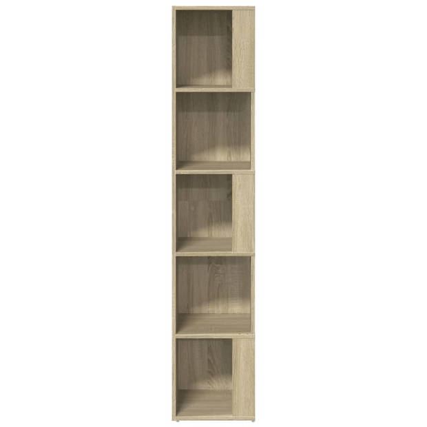 vidaXL Hoekkast 33x33x164,5 cm bewerkt hout sonoma eikenkleurig