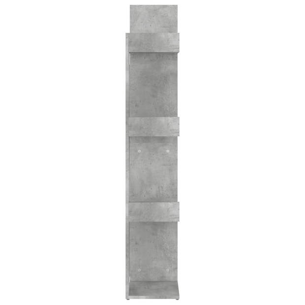vidaXL Boekenkast 48x25,5x140 cm bewerkt hout betongrijs