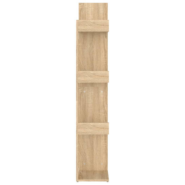 vidaXL Boekenkast 48x25,5x140 cm bewerkt hout sonoma eikenkleurig