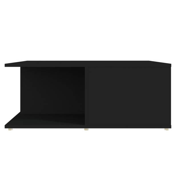 vidaXL Salontafel 80x80x31 cm spaanplaat zwart