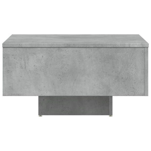 vidaXL Salontafel 60x60x31,5 cm bewerkt hout betongrijs