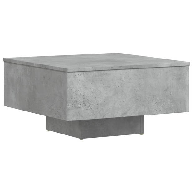 vidaXL Salontafel 60x60x31,5 cm bewerkt hout betongrijs
