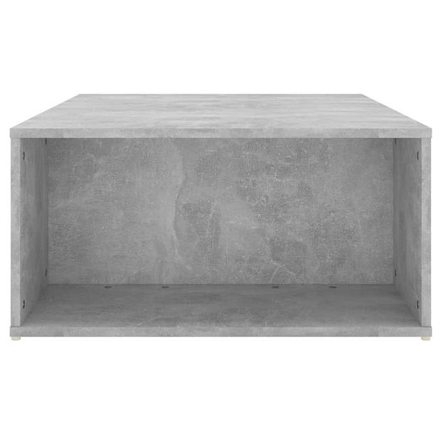 The Living Store Woonkamertafel - Betongrijs - 90x67x33 cm - 2 schappen