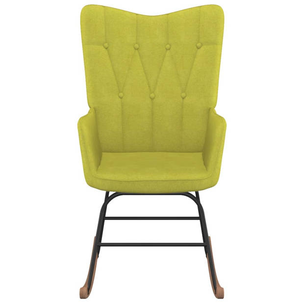 The Living Store Schommelfauteuil Lijnpatroon - 61 x 78 x 98 cm - Groen