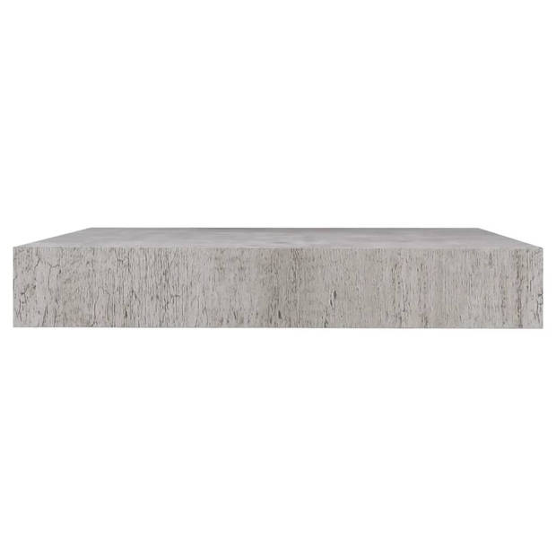 The Living Store Wandschap - 23 x 23.5 x 3.8 cm - Betongrijs Hout/Metaal