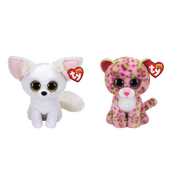 Ty - Knuffel - Beanie Boo's - Phoenix Fox & Lainey Leopard