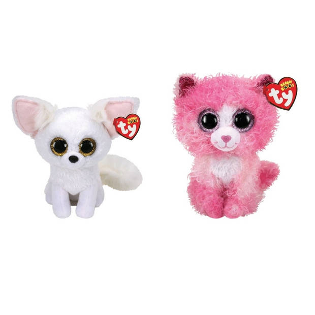 Ty - Knuffel - Beanie Boo's - Phoenix Fox & Reagan Cat