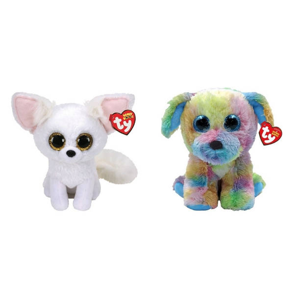 Ty - Knuffel - Beanie Boo's - Phoenix Fox & Max Dog