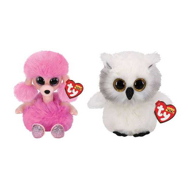 Ty - Knuffel - Beanie Boo's - Camilla Poodle & Austin Owl