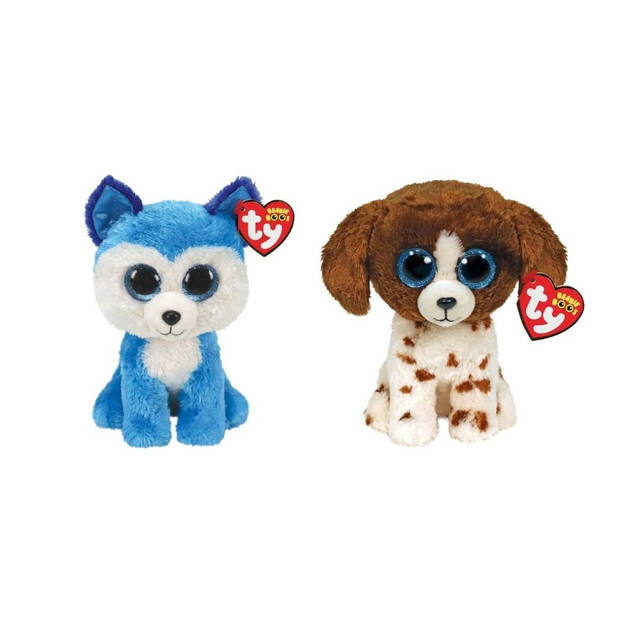 Ty - Knuffel - Beanie Boo's - Prince Husky & Muddles Dog