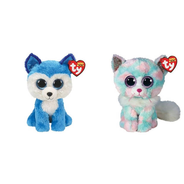 Ty - Knuffel - Beanie Boo's - Prince Husky & Opal Cat