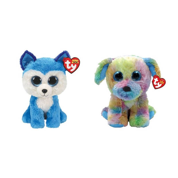 Ty - Knuffel - Beanie Boo's - Prince Husky & Max Dog