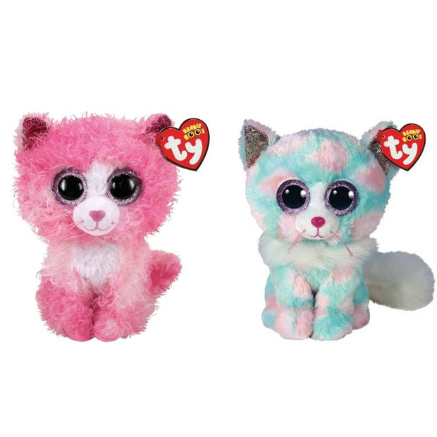 Ty - Knuffel - Beanie Boo's - Reagan Cat & Opal Cat