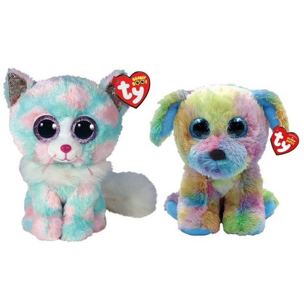 Ty - Knuffel - Beanie Boo's - Opal Cat & Max Dog