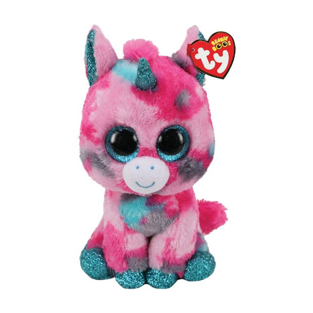 Ty - Knuffel - Beanie Buddy - Fiona Pink Cat & Gumball Unicorn