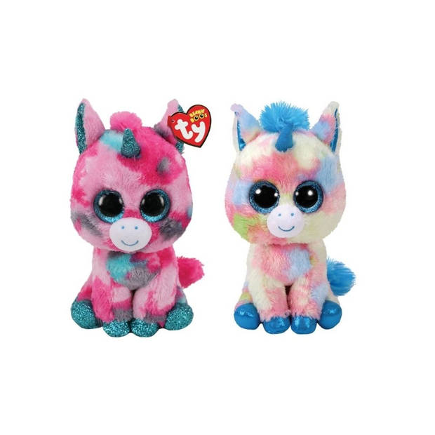 Ty - Knuffel - Beanie Buddy - Gumball Unicorn & Blitz Unicorn