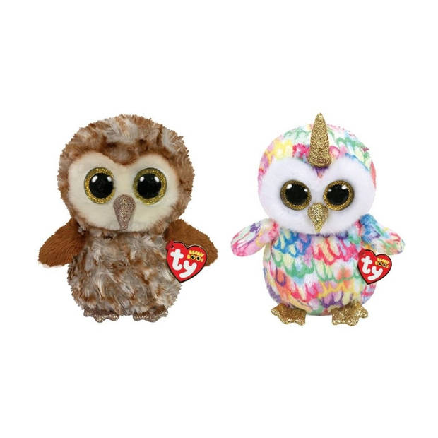 Ty - Knuffel - Beanie Buddy - Percy Owl & Enchanted Owl