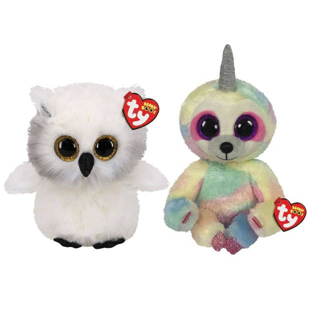 Ty - Knuffel - Beanie Buddy - Austin Owl & Cooper Sloth